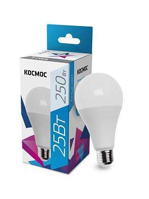 Космос ЛОН A65 E27 25W (2100lm) 4500K 4K матов. 134x65 LkecLED25wA65E2745 (арт. 686701)