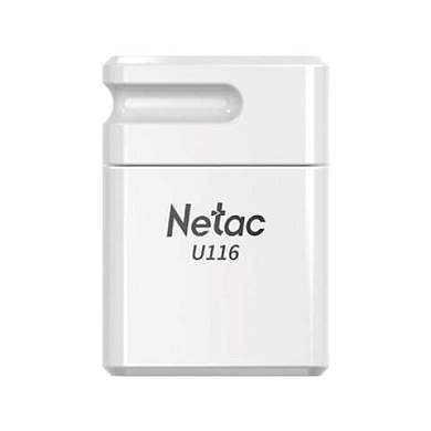 Флеш-диск 16 GB NETAC U116, USB 2.0, белый, NT03U116N-016G-20WH (арт. 513692)