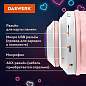 Наушники беспроводные игровые накладные, с ушками, светящиеся, розовые DASWERK STN-28, 513802 (арт. 513802)