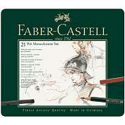 Набор художественных изделий Faber-Castell "Pitt Monochrome", 21 предмет, метал. коробка (арт. 285944)