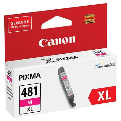 Картридж струйный CANON (CLI-481M XL) для PIXMA TS704 / TS6140, пурпурный, ресурс 474 страницы, оригинальный, 2045C001 (арт. 363219)