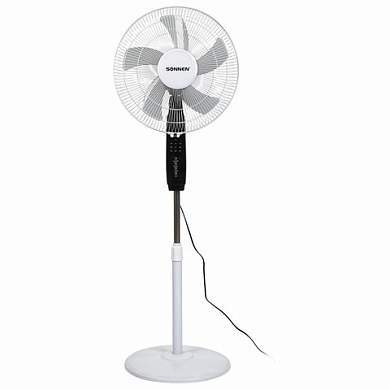 Вентилятор напольный, 3 режима, пульт ДУ, SONNEN TF-45W-40-520, d=40 см, 45 Вт, белый, 454788, FS-40-520 (арт. 454788)