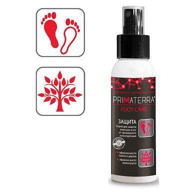 Спрей для ног, 100 мл, PRIMATERRA FOOT CARE, дезодорирующий, с противогрибковым эффектом (арт. 609019)