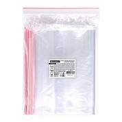 Пакеты ZIP LOCK "зиплок" ПРОЧНЫЕ, комплект 100 шт., 200х300 мм, ПВД, 60 мкм, BRAUBERG EXTRA, 608174 (арт. 608174)