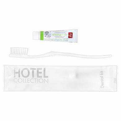 Зубной набор КОМПЛЕКТ 300 шт., HOTEL COLLECTION (зубная щётка + зубная паста 5 г), саше, флоупак, 2000306/1 (арт. 608843)