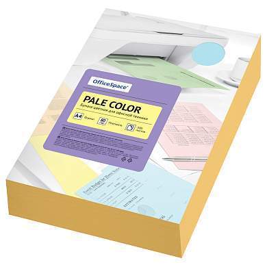 Бумага цветная OfficeSpace "Pale Color", А4, 80г/м2, 500л., (оранжевый) (арт. 356861)