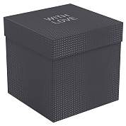 Коробка складная подарочная MESHU "Black", (28*28*28см), выборочный лак (арт. 382901)