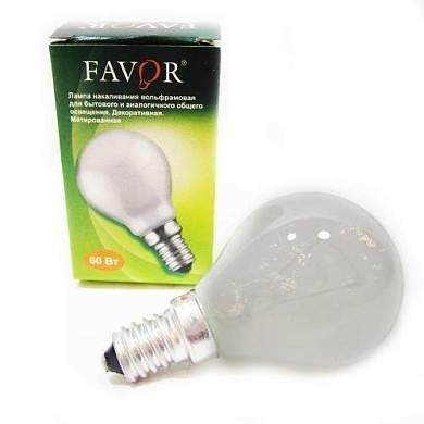 Favor P45 E14 40W шар матовая (Калашников) (арт. 427112)