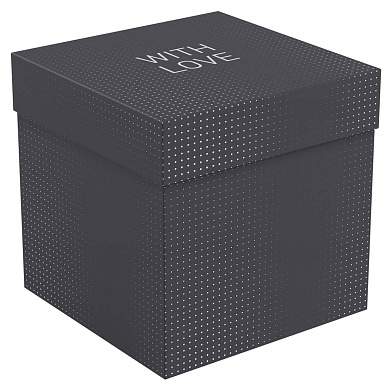 Коробка складная подарочная MESHU "Black", (28*28*28см), выборочный лак (арт. 382901)