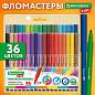 Фломастеры BRAUBERG KIDS КЛАССИЧЕСКИЕ 36 цветов, вентилируемый колпачок, ПВХ-упаковка, 152603 (арт. 152603)