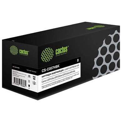 Картридж лазерный CACTUS (CS-C057HBK) для Canon i-SENSYS LBP223dw/226dw/228x, ресурс 10 000 страниц (арт. 364062)