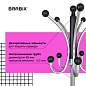 Вешалка-стойка BRABIX "CR-8342" на мраморном диске, металл, 5+4 крючка, цвет черный, 606439 (арт. 606439)