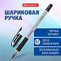Ручка шариковая BRAUBERG "BP-GT", ЧЕРНАЯ, корпус прозрачный, евронаконечник 0,7 мм, линия письма 0,35 мм, 144006 (арт. 144006)