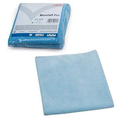 Салфетка VILEDA "МикроТаффПлюс", КОМПЛЕКТ 5 шт., микрофибра, голубые, 38х38 см, 340 г/м2, 111958 (арт. 602091)