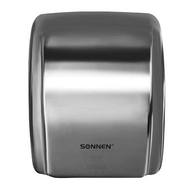 Сушилка для рук SONNEN HD-230S, 2100 Вт, нержавеющая сталь, антивандальная, хром, 604195 (арт. 604195)
