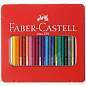 Карандаши цветные Faber-Castell "Замок", 24цв., шестигр., заточ., метал. кор. (арт. 286246)