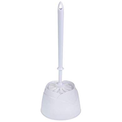 Ерш для унитаза OfficeClean, с подставкой, пластик, белый (арт. 303066)