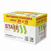 Клей-карандаш 15 г, ВЫГОДНАЯ УПАКОВКА, КОМПЛЕКТ 24 ШТУКИ, STAFF EVERYDAY, 273017 (арт. 273017)