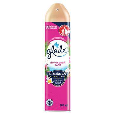 Освежитель воздуха аэрозольный 300 мл, GLADE "Кокосовый Бали", 864981 (арт. 701779)