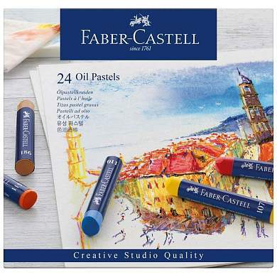 Пастель масляная Faber-Castell "Oil Pastels", 24 цвета, картон. упаковка (арт. 285955)