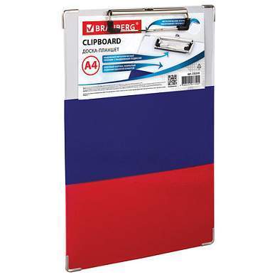 Доска-планшет BRAUBERG "Flag" с прижимом А4 (226х315 мм), российский флаг, картон/ламинированная бумага, 232235 (арт. 232235)