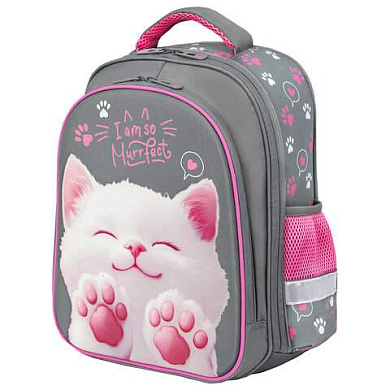 Ранец BRAUBERG KIDS STANDARD, 2 отделения, "Кот-мурлыка", 36х28х14 см, 274427 (арт. 274427)