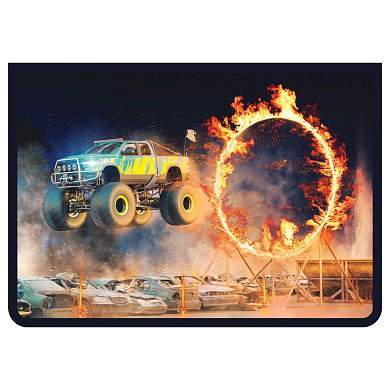 Папка для тетрадей 1 отделение, А4, ArtSpace "FireTruck", ламинированный картон, фольга, на молнии (арт. 365821)