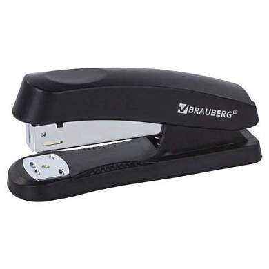 Степлер №24/6, 26/6 BRAUBERG "Standard+", до 30 листов, черный, 228608 (арт. 228608)