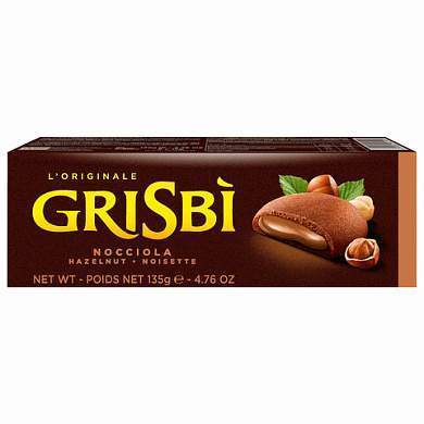 Печенье песочное GRISBI "Nocciola" с ореховым кремом 135 г, ИТАЛИЯ, 21203 (арт. 620897)