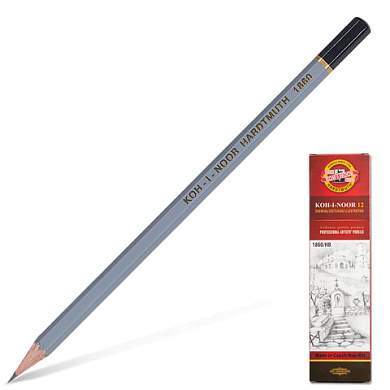 Карандаш чернографитный KOH-I-NOOR 1860, 1 шт., HB, корпус серый, 18600HB00104 (арт. 180815)