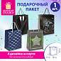 Пакет подарочный (1 штука) 26х13х32 см (L), "Man Style", ассорти, фольга, выборочный лак, ЗОЛОТАЯ СКАЗКА, 700813 (арт. 700813)