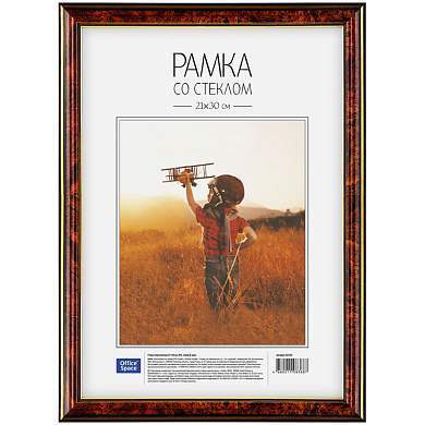 Рамка пластиковая 21*30см, OfficeSpace, №2, темный орех (арт. 222163)