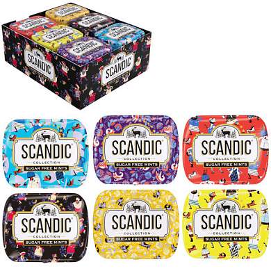 Драже освежающие SCANDIC без сахара со вкусом "Клубничный микс", 14 г, 4610274540063 (арт. 624915)