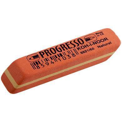 Ластик Koh-I-Noor "Progresso" 60, комбинированный, каучук, 57*14*8мм (арт. 027653)