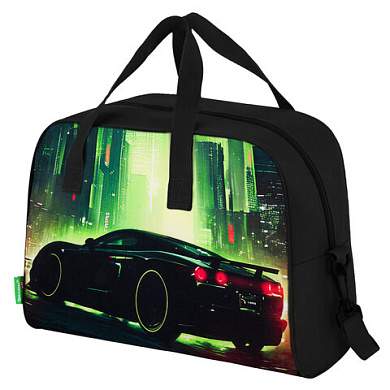 Сумка для занятий BRAUBERG KIDS с ручками, с плечевым ремнем, подкладка, 35x25x15 см, "Зеленый город", 274630 (арт. 274630)