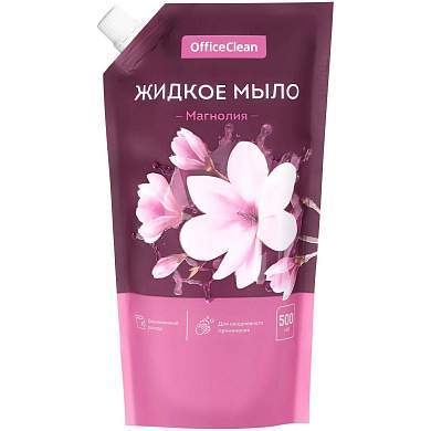 Мыло жидкое OfficeClean "Магнолия", дой-пак, 500мл (арт. 359431)
