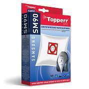 Мешок для пылесоса (пылесборник) синтетический TOPPERR SM 90, SAMSUNG, КОМПЛЕКТ 4 шт., 1407 (арт. 456438)