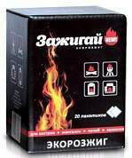 "Сухое горючее ""Зажигай"" 20гр. (20ш/уп) для печей/каминов/мангалов/костров, водостойк. пакеты (арт. 557941)"