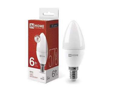 ASD/inHome VC свеча C37 E14 6W(540lm) 4000К 4K 107x37 (без пульсации) 0396 (арт. 687226)