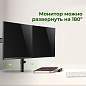 Кронштейн для двух мониторов настольный VESA 75х75, 100х100, 17"-32", до 16 кг, SONNEN STATIC, 455943 (арт. 455943)