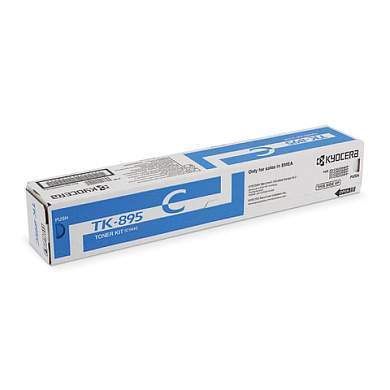 Тонер-картридж KYOCERA (TK-895C) FS-C8020MFP/C8025MFP/C8520MFP/C8525MFP, голубой, оригинальный, ресурс 6000 страниц, 1T02K0CNL0 (арт. 320582)