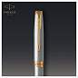 Ручка шариковая Parker "Sonnet Stainless Steel GT" черная, 1,0мм, поворот., подарочная упаковка (арт. 240061)