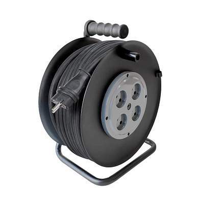 1-2.SALE силовой удлинитель на метал. катуш. КГ 2х2.5 4роз. 50м 16А IP20 ex0110-0024 (арт. 765503)