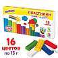 Пластилин мягкий ЮНЛАНДИЯ "ВЕСЕЛЫЙ ШМЕЛЬ", 16 цветов, 240 г, СО СТЕКОМ, 106673 (арт. 106673)