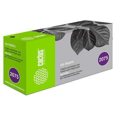 Картридж лазерный CACTUS (CS-TN2075) для BROTHER HL-2030R/MFC-7420/FAX-2825, ресурс 2500 страниц (арт. 362686)