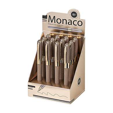 Ручка шариковая BRUNO VISCONTI MONACO SPACE, СИНЯЯ, серый корпус с глиттером, линия 0,4 мм, 20-0125/51 (арт. 144560)