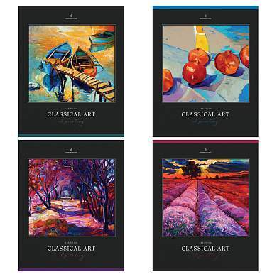 Тетрадь 80л., А5, клетка Greenwich Line "Classical art", глянцевая ламинация, sandy-touch лак, 70г/м2 (арт. 361270)