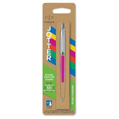 Ручка шариковая Parker "Jotter Magenta CT" синяя, 1,0мм, кнопочн., пластик. корпус, блистер (арт. 295245)
