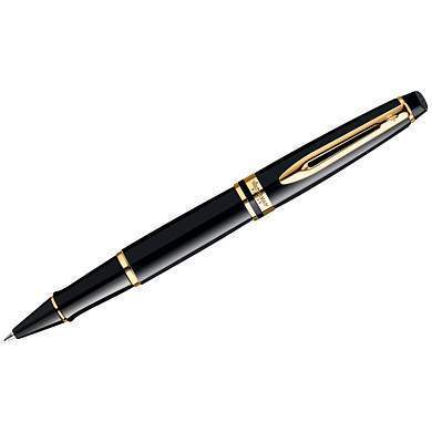 Ручка-роллер Waterman "Expert Black Lacquer GT" черная, 0,8мм, подарочная упаковка (арт. 180941)