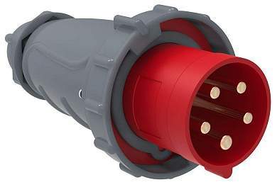 IEK MAGNUM силовая вилка CEE переносная ССИ-035 63А-6ч/200/346-240/415В 3Р+РЕ+N IP67 (арт. 513339)
